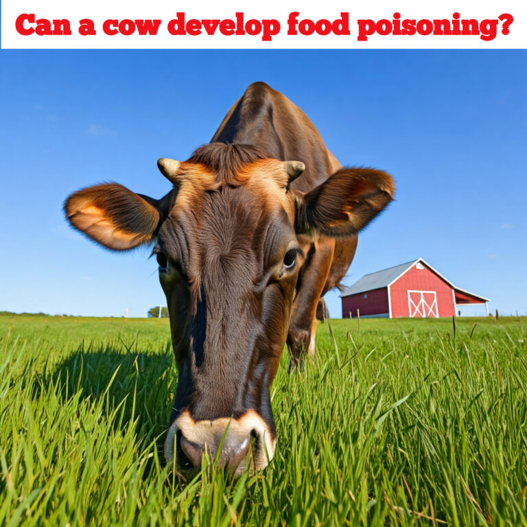 Can a cow develop food poisoning?